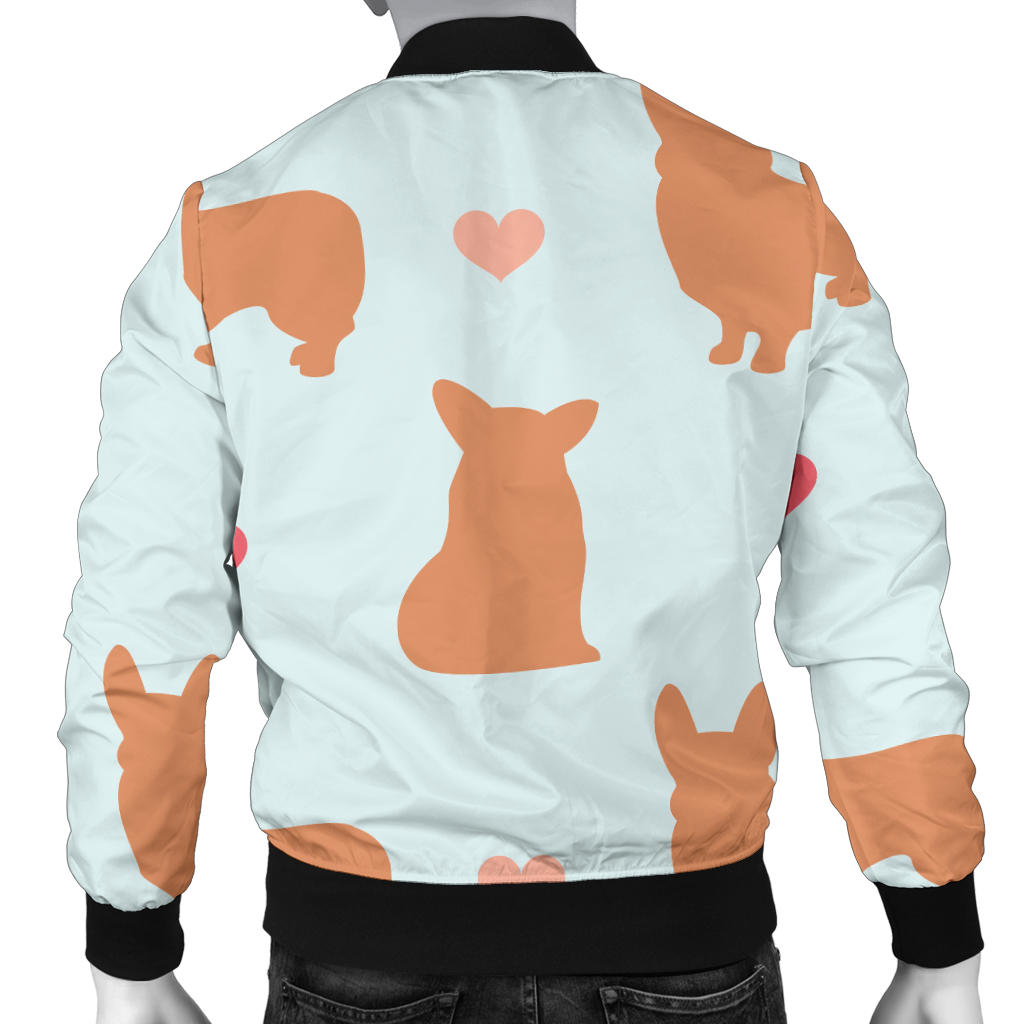 Pembroke Welsh Corgis Pattern Print Design A01 Men Bomber Jacket