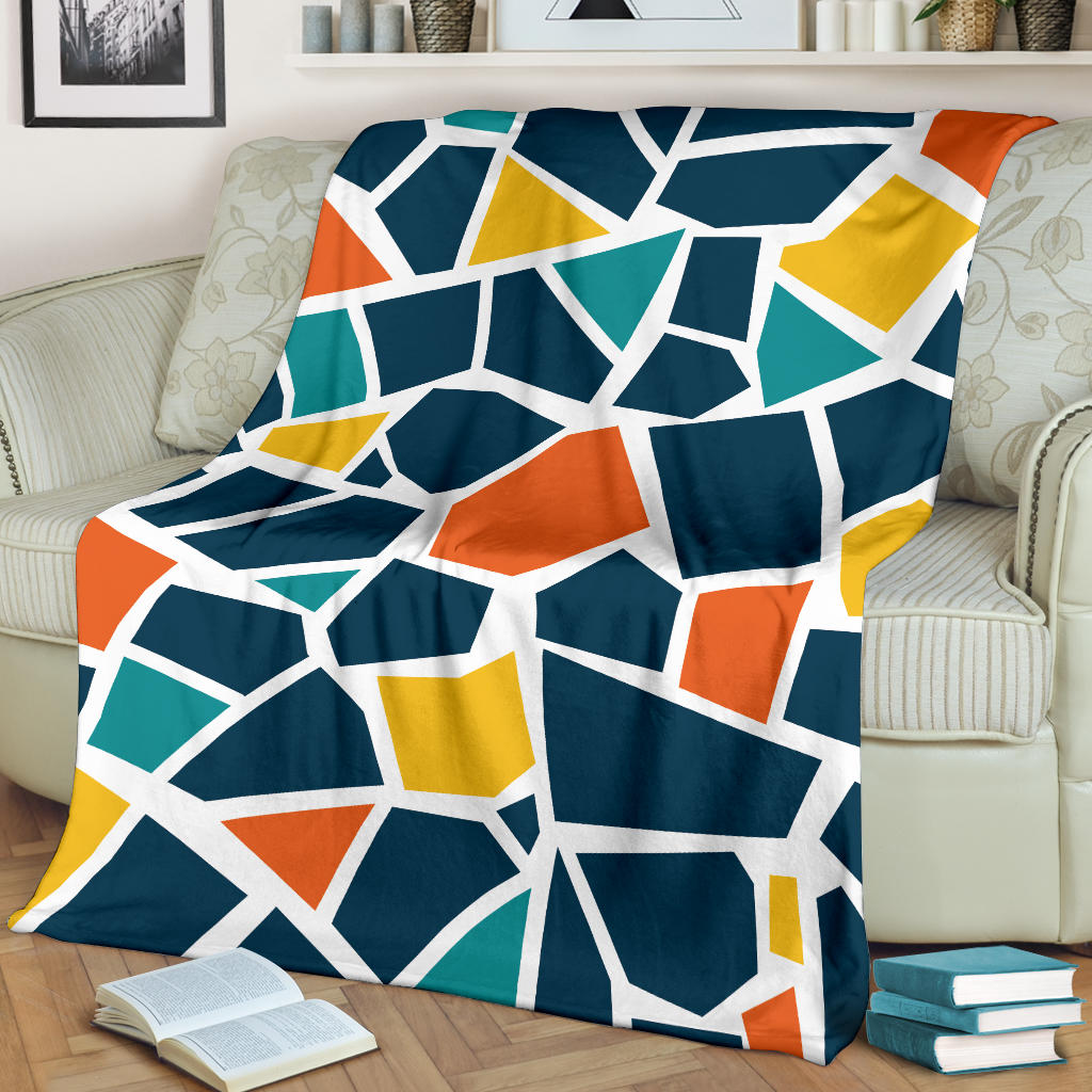 Mosaic Pattern Print Design 02 Premium Blanket