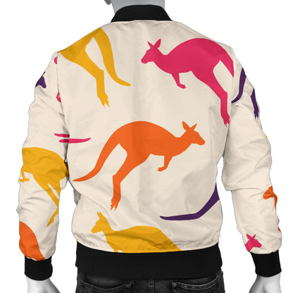 Kangaroos Pattern Print Design 01 Men Bomber Jacket