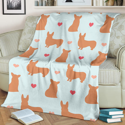 Pembroke Welsh Corgis Pattern Print Design A01 Premium Blanket