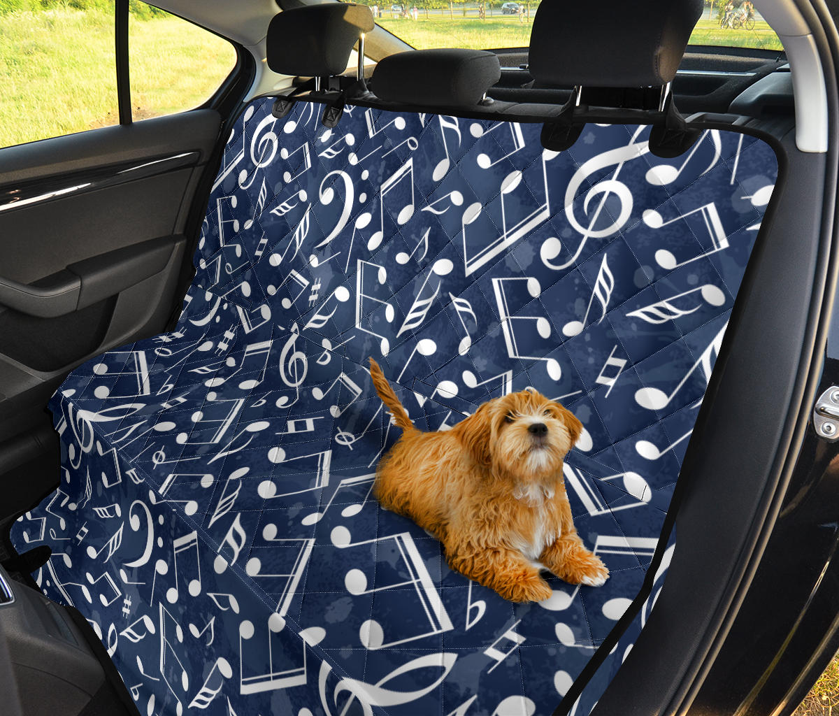 Music note Pattern Print Design A02 Rear Dog Car Seat Cover Hammock