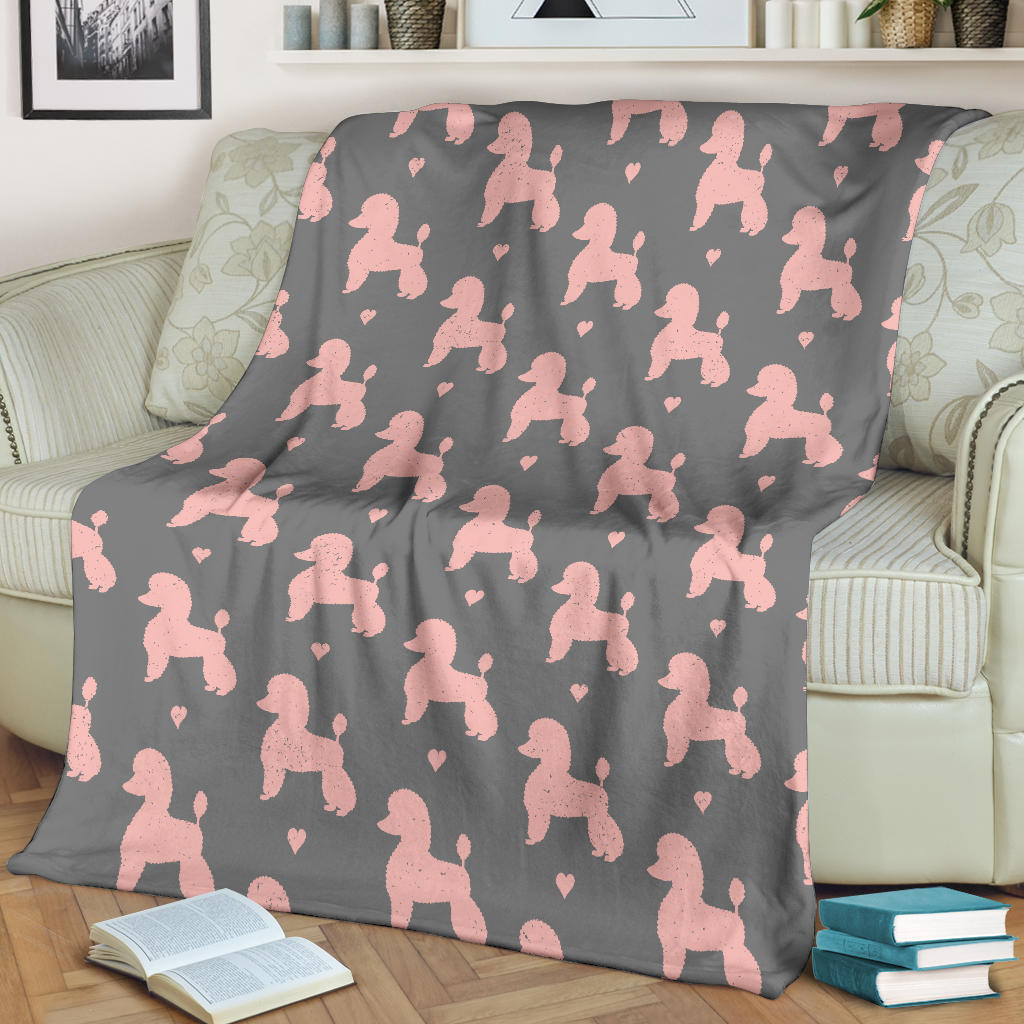 Poodle Pattern Print Design A02 Premium Blanket