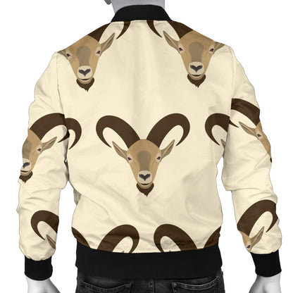 Goat Pattern Print Design 01 Men Bomber Jacket