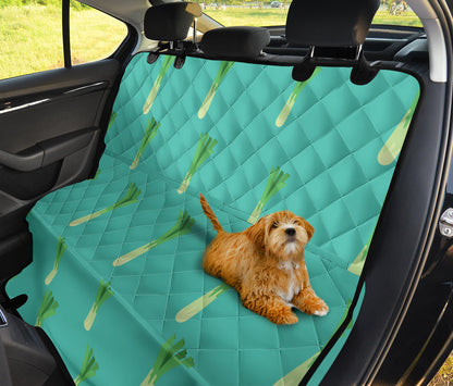 Leek Pattern Print Design 01 Rear Dog Car Seat Cover Hammock