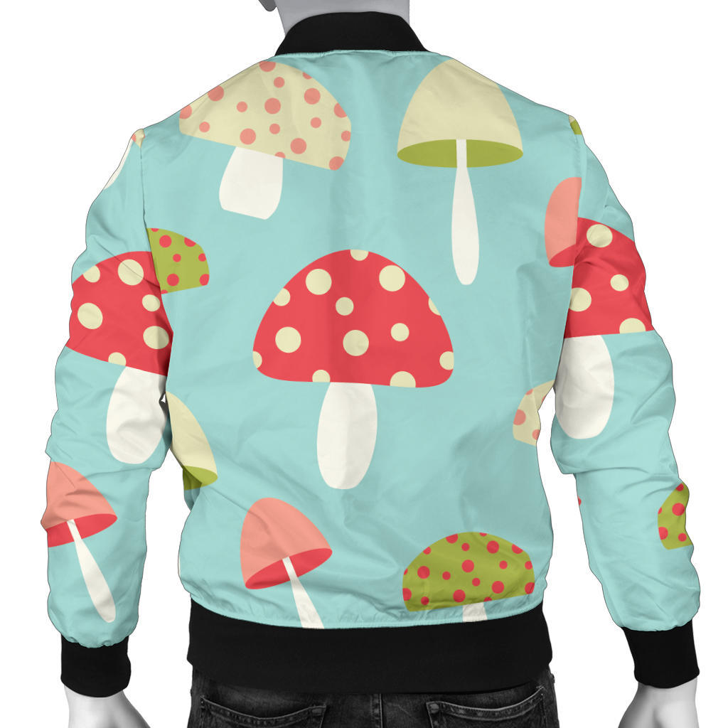 Mushroom Pattern Print Design A01 Men Bomber Jacket