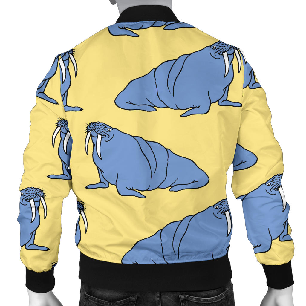 Walrus Pattern Print Design 02 Men Bomber Jacket