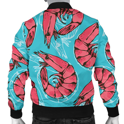 Prawn Pattern Print Design 01 Men Bomber Jacket
