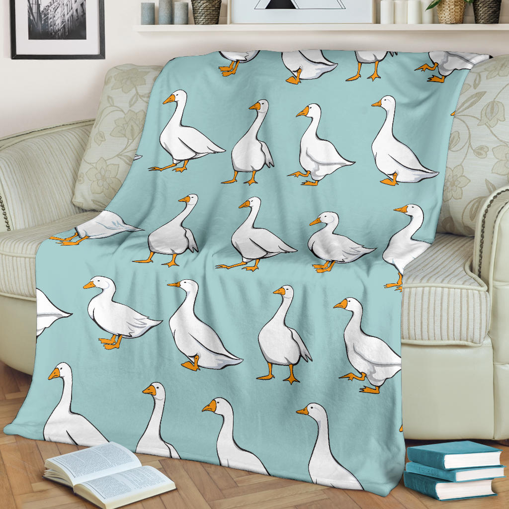 Goose Pattern Print Design 02 Premium Blanket