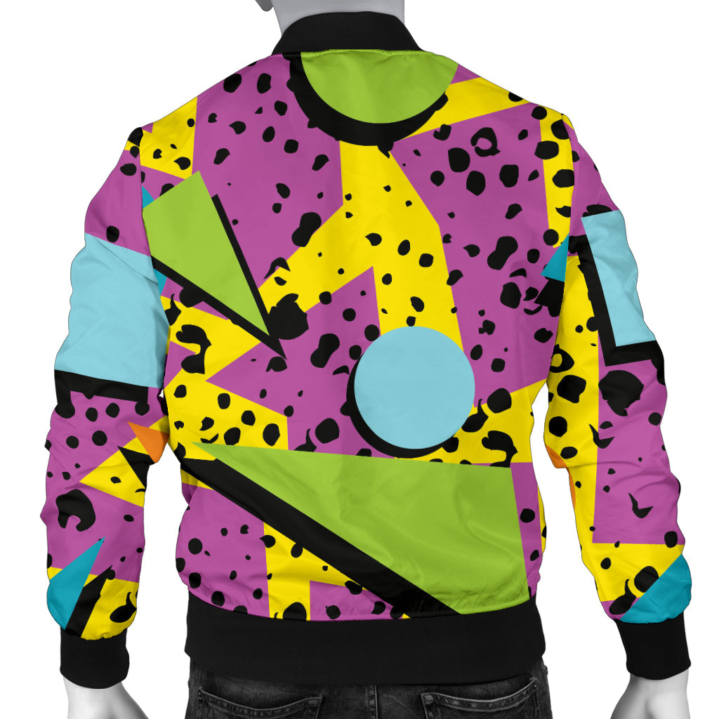 80s Pattern Print Design 1 Men Bomber Jacket