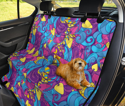 Psychedelic Mushroom Pattern Print Design A03 Rear Dog Car Seat Cover Hammock
