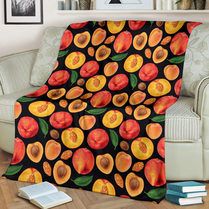 Peach Pattern Print Design A02 Premium Blanket