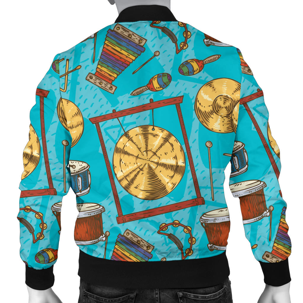 Percussion Pattern Print Design 03 Men Bomber Jacket