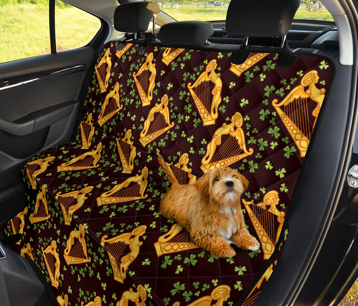 Harp Pattern Print Design 02 Rear Dog Car Seat Cover Hammock