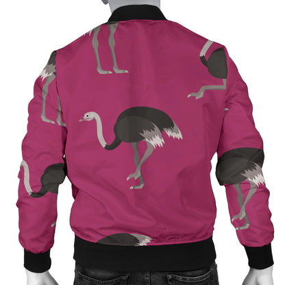 Emu Pattern Print Design 02 Men Bomber Jacket