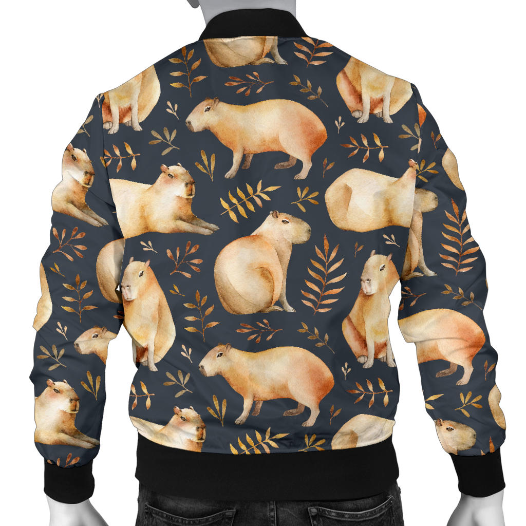 Capybara Pattern Print Design 02 Men Bomber Jacket