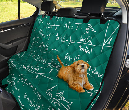 Math Pattern Print Design 01 Rear Dog Car Seat Cover Hammock