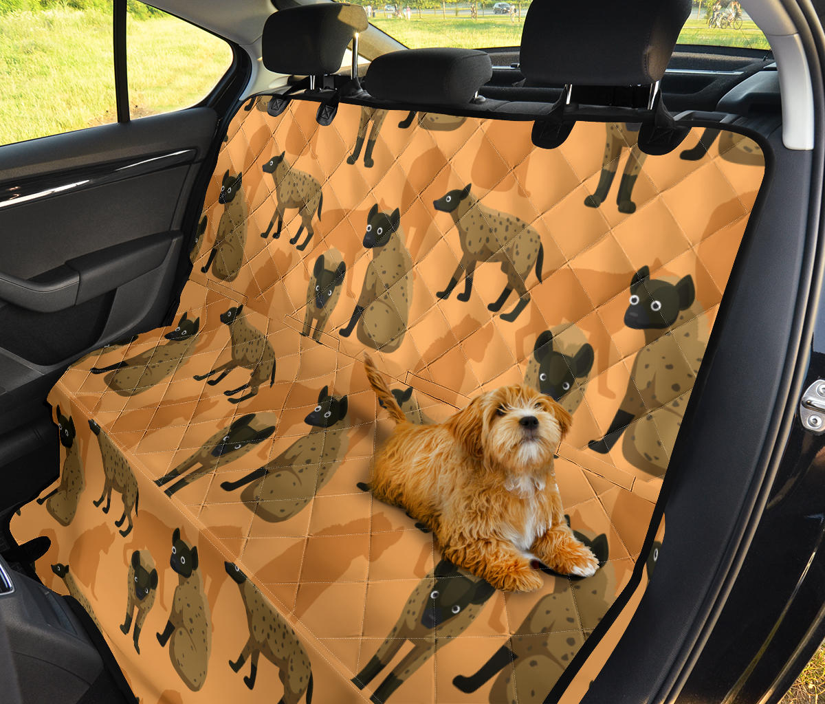Hyena Pattern Print Design 01 Rear Dog Car Seat Cover Hammock