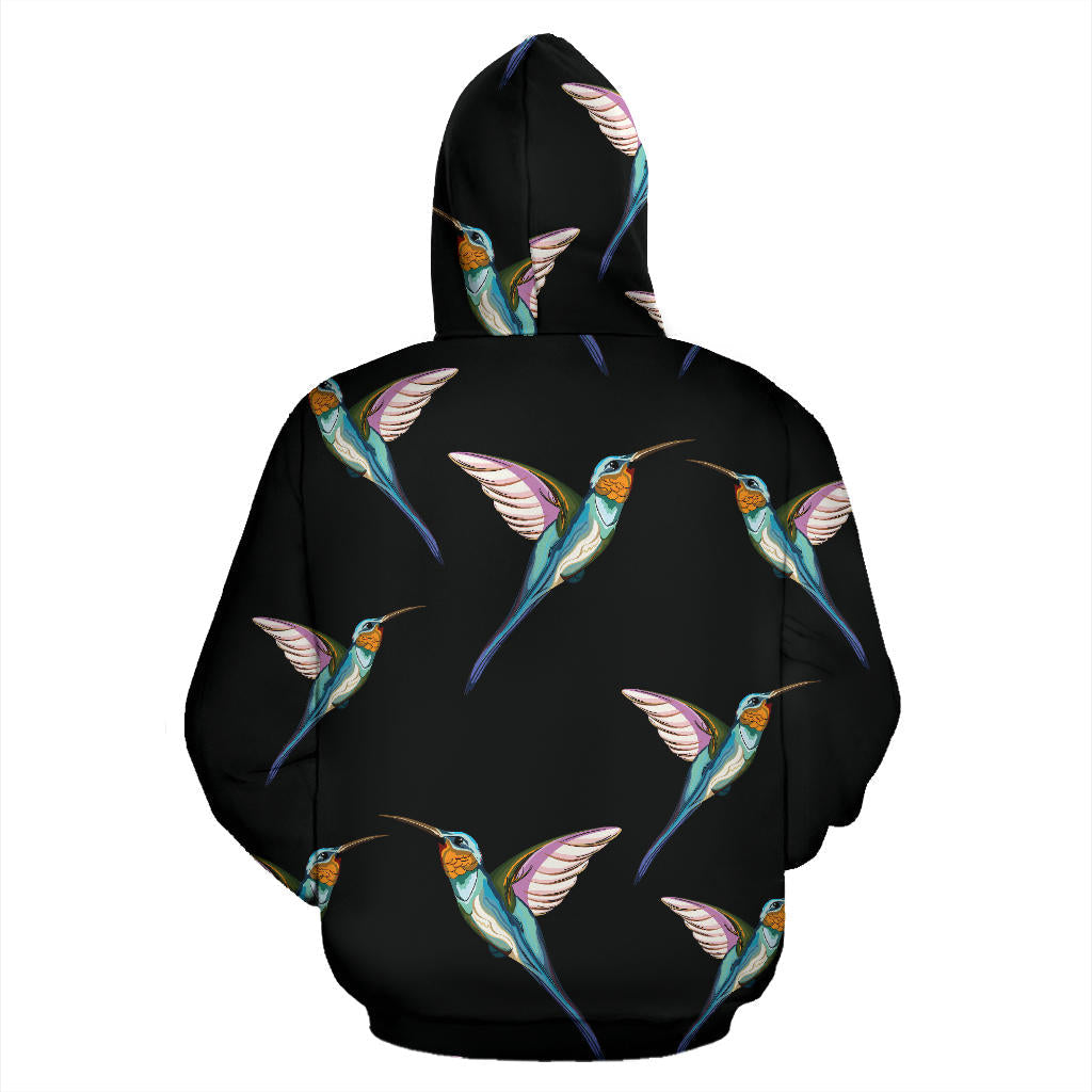 Hummingbird Pattern Print Design 06 Pullover Hoodie