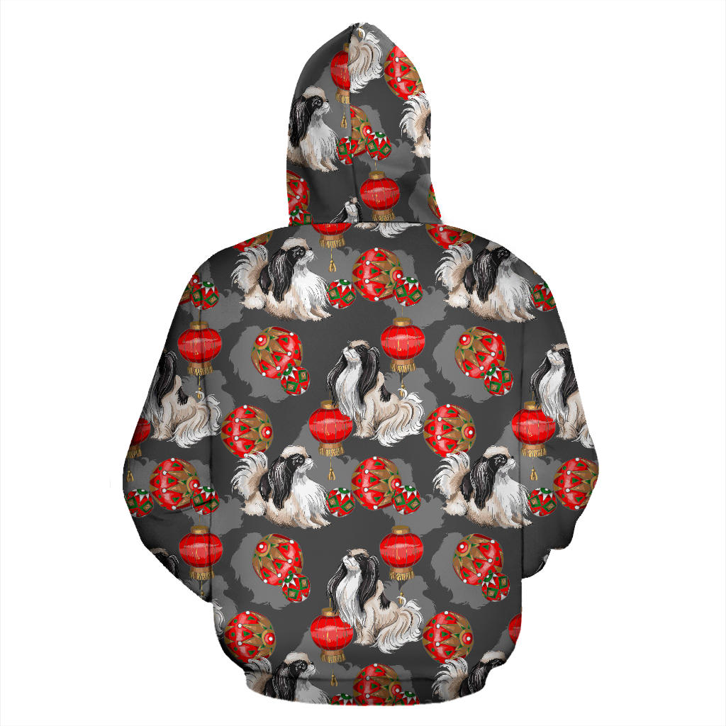 Japanese Chin Pattern Print Design 02 Pullover Hoodie