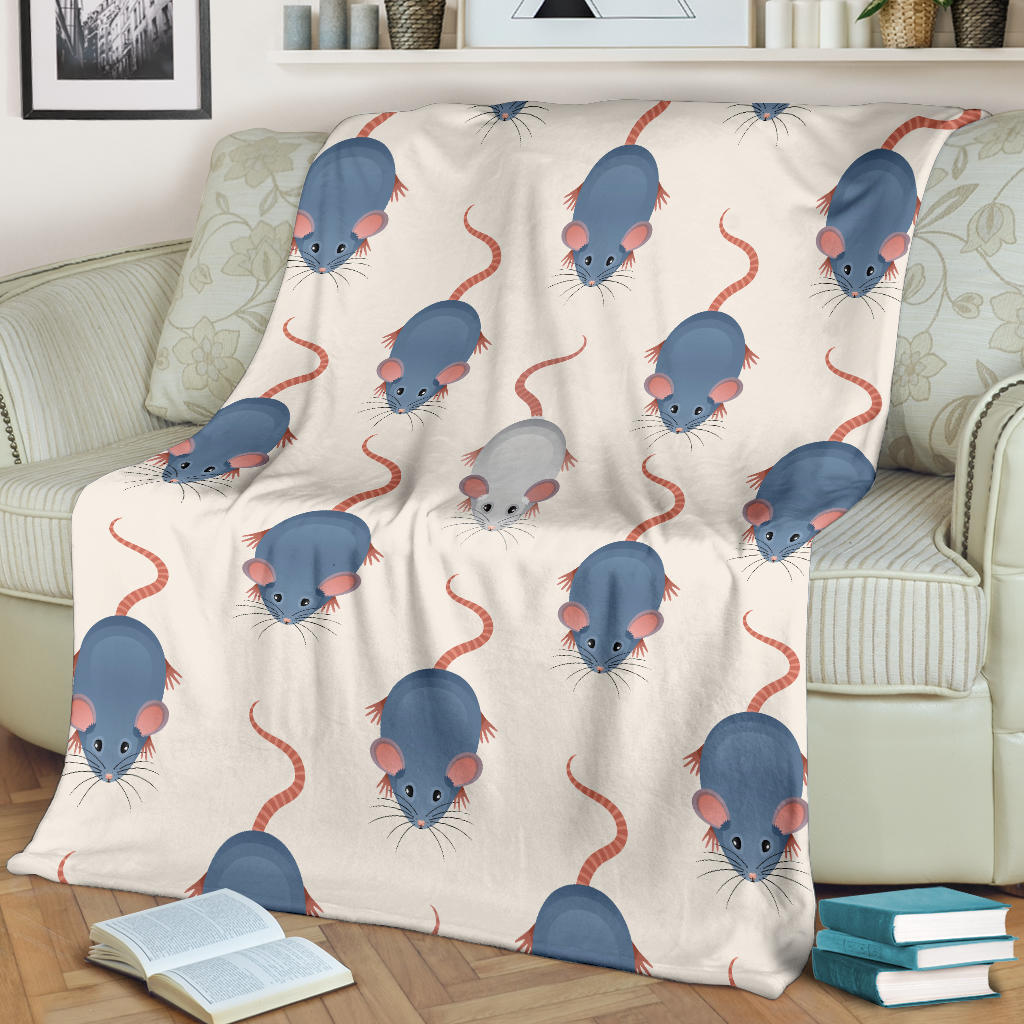Rat Pattern Print Design 03 Premium Blanket