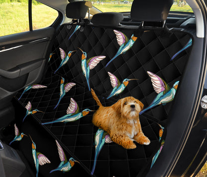 Hummingbird Pattern Print Design 06 Rear Dog Car Seat Cover Hammock