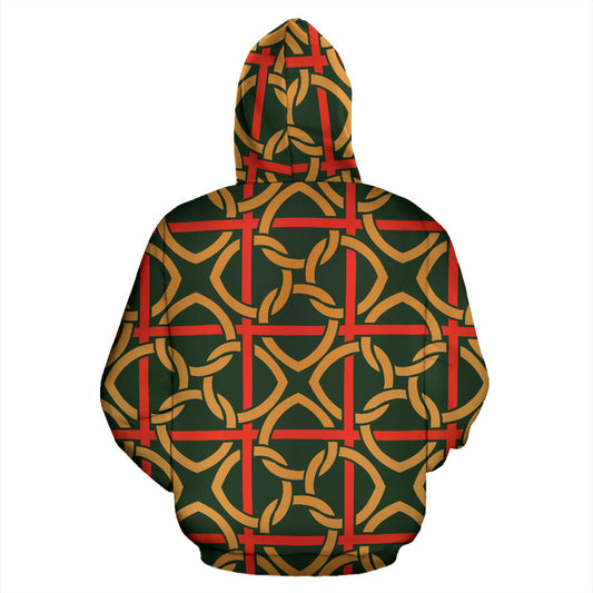 Irish Pattern Print Design 01 Pullover Hoodie