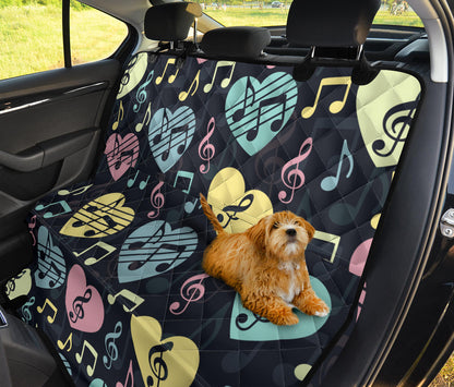 Music note Pattern Print Design A03 Rear Dog Car Seat Cover Hammock