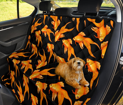 Goldfish Pattern Print Design 03 Rear Dog Car Seat Cover Hammock