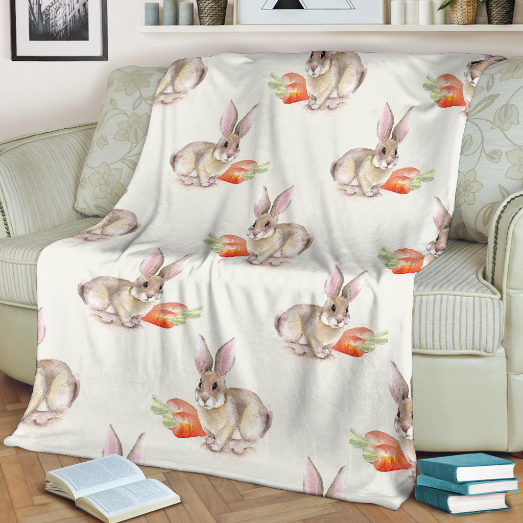 Rabbit Pattern Print Design 01 Premium Blanket