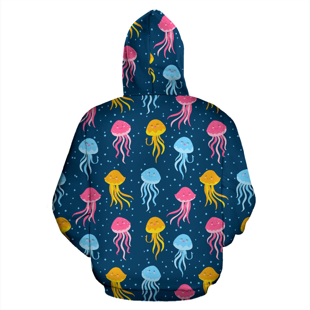 Jellyfish Pattern Print Design 04 Pullover Hoodie