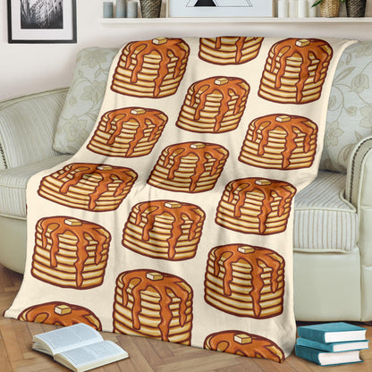 Pancake Pattern Print Design A02 Premium Blanket