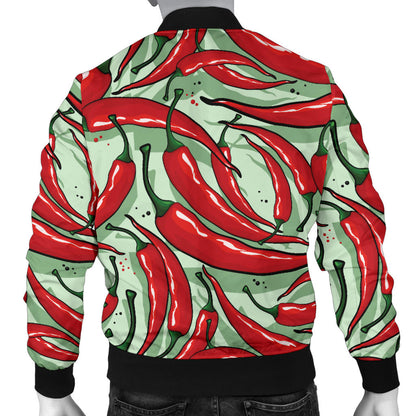Chilli Pepper Pattern Print Design 04 Men Bomber Jacket