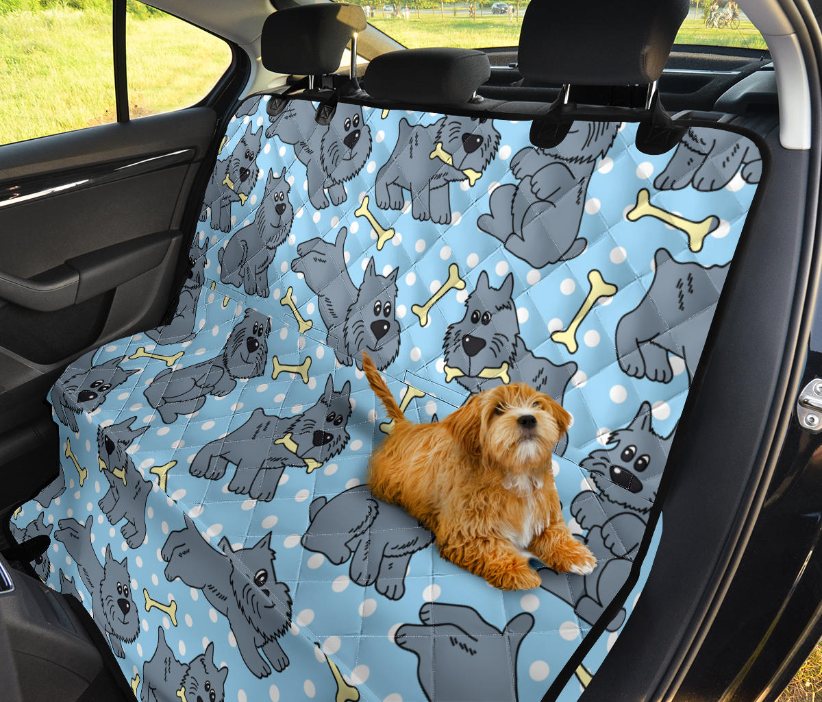 Schnauzers Pattern Print Design A02 Rear Dog Car Seat Cover Hammock