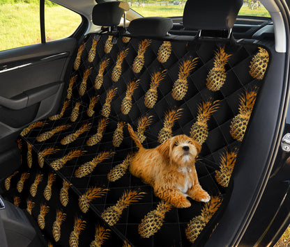 Pineapple Pattern Print Design A02 Rear Dog Car Seat Cover Hammock