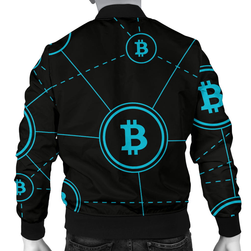 Cryptocurrency Pattern Print Design 01 Men Bomber Jacket