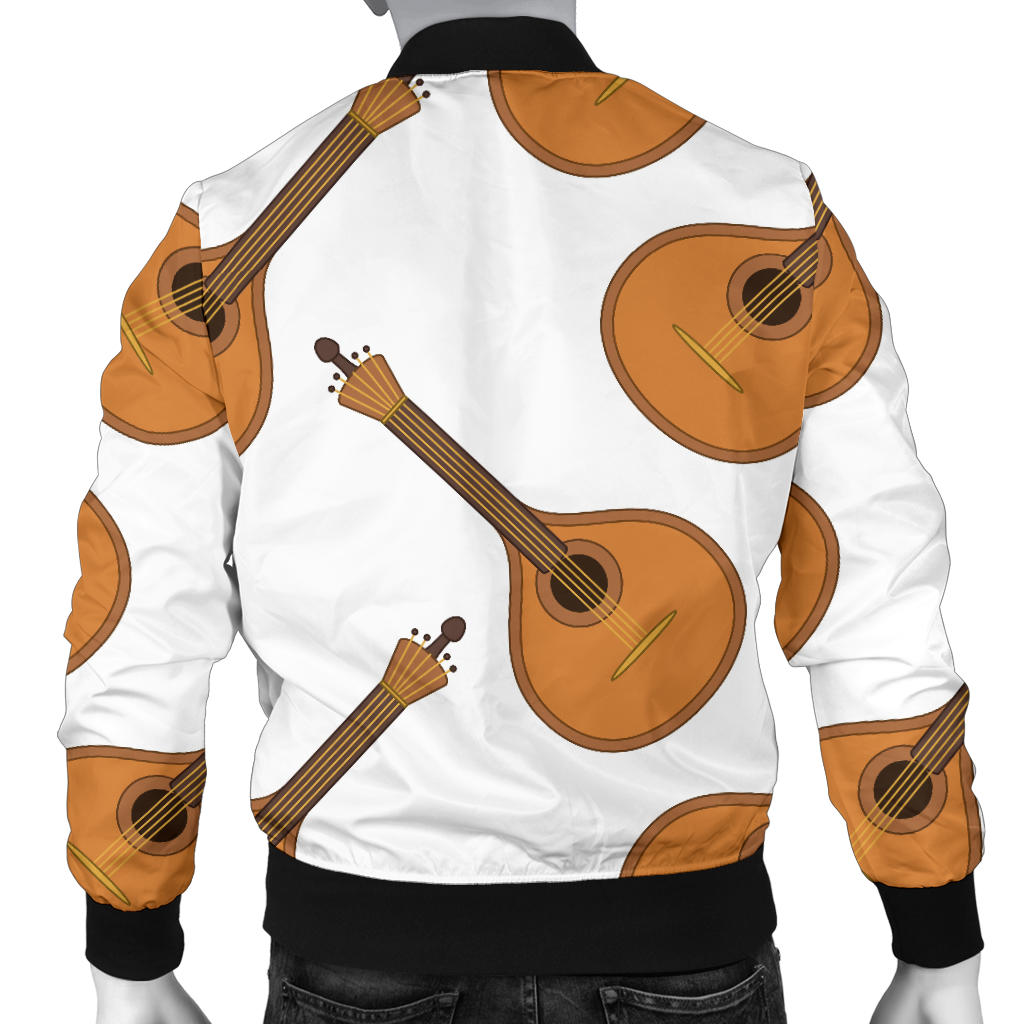 Mandolin Pattern Print Design 01 Men Bomber Jacket