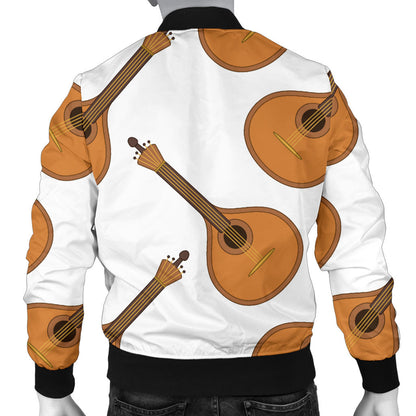Mandolin Pattern Print Design 01 Men Bomber Jacket