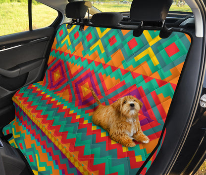 Mexican Pattern Print Design 04 Rear Dog Car Seat Cover Hammock