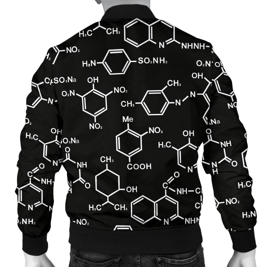Chemical Pattern Print Design 02 Men Bomber Jacket