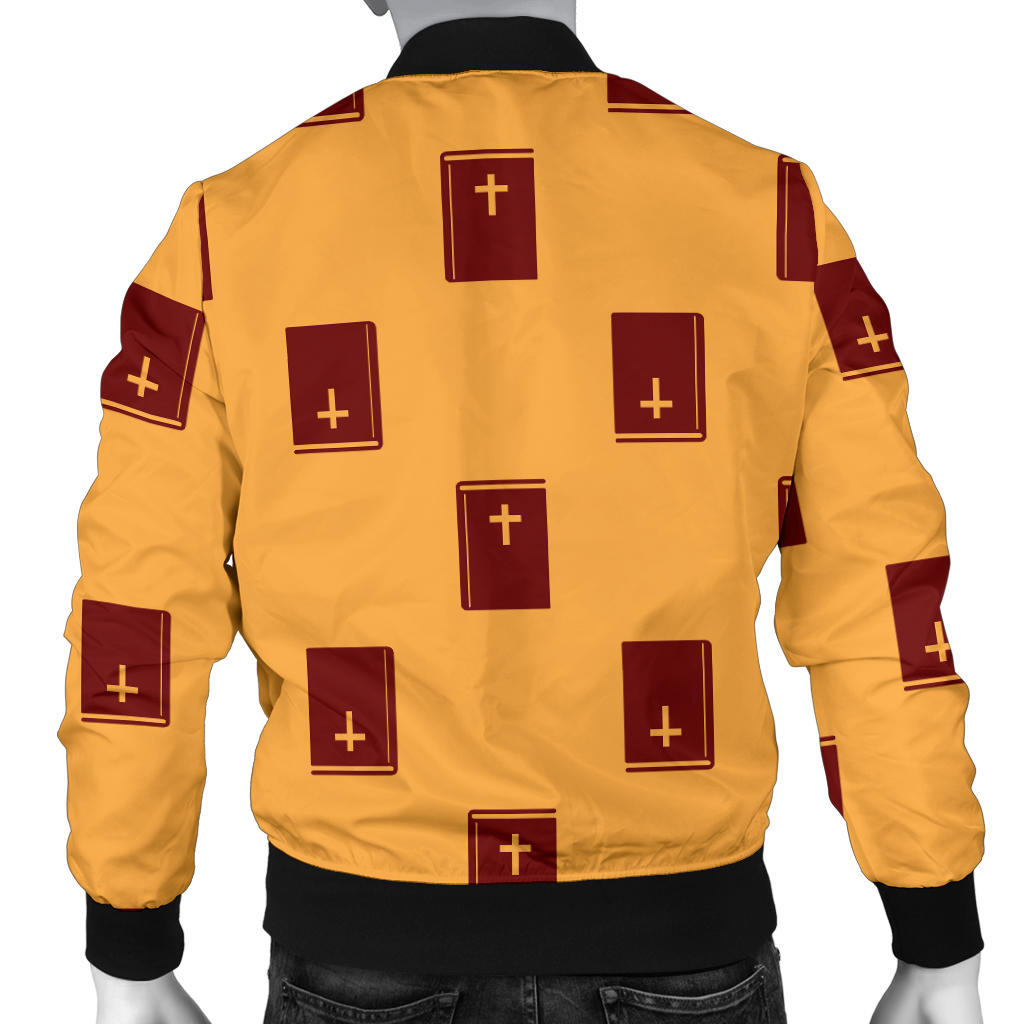 Bible Pattern Print Design 05 Men Bomber Jacket