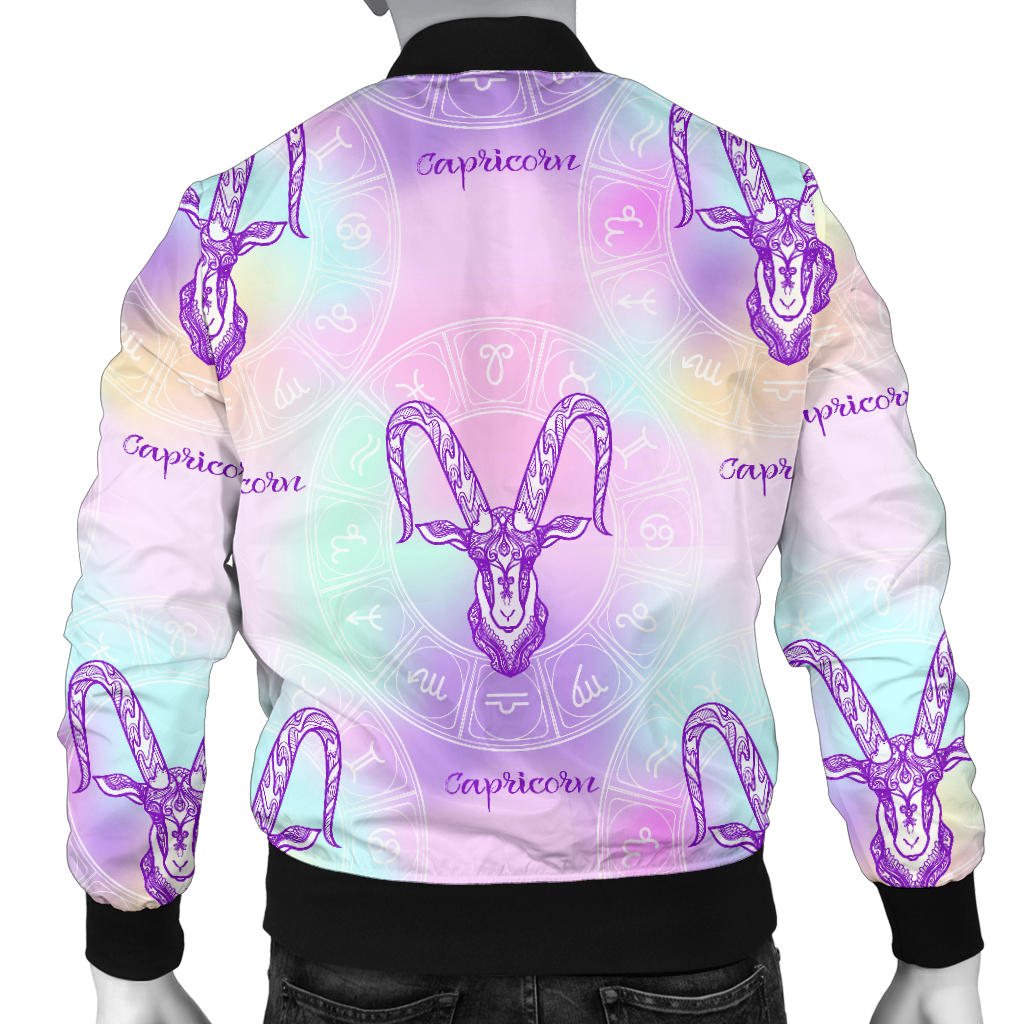 Capricorn Zodiac Pattern Print Design 02 Men Bomber Jacket