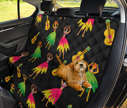 Hula Dancers Hawaiian Girl Pattern Print Design 03 Rear Dog Car Seat Cover Hammock