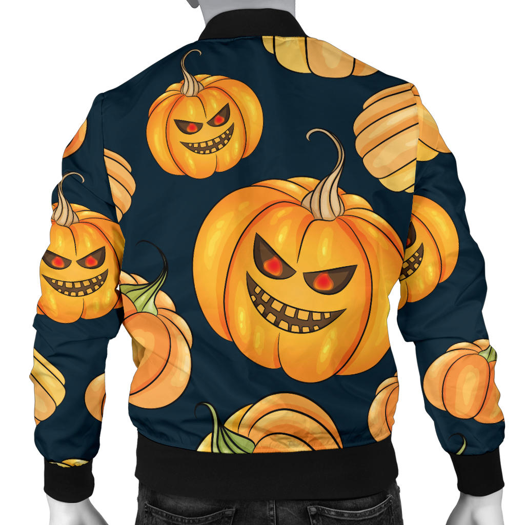 Pumpkin Halloween Pattern Print Design A04 Men Bomber Jacket