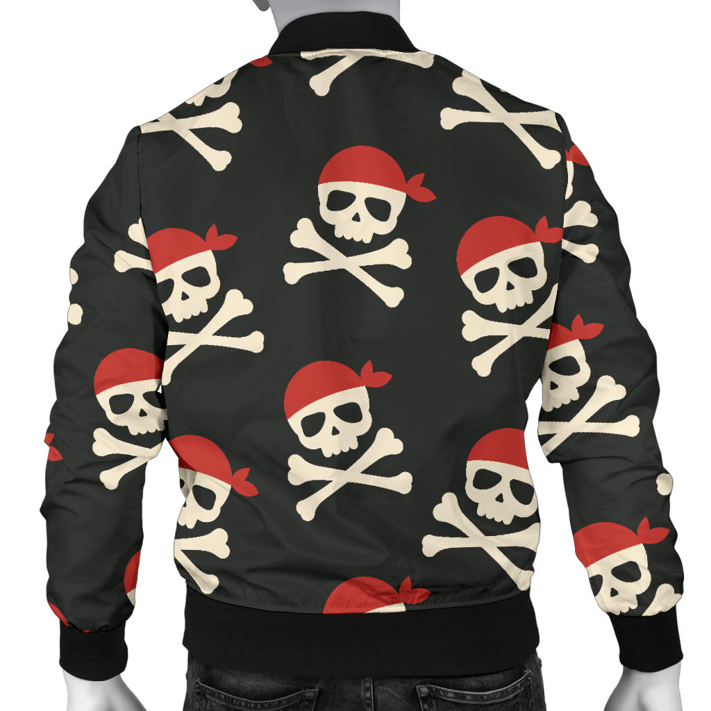 Pirate Pattern Print Design A04 Men Bomber Jacket