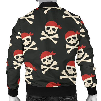 Pirate Pattern Print Design A04 Men Bomber Jacket