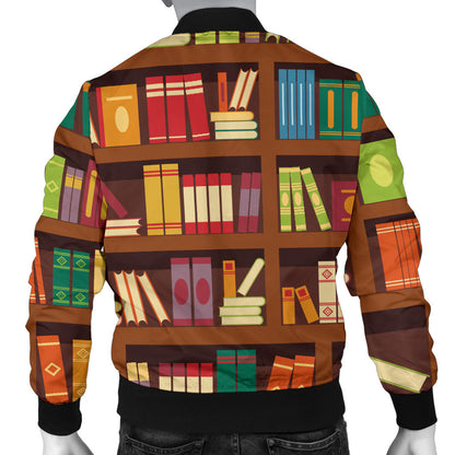 Book Pattern Print Design 06 Men Bomber Jacket