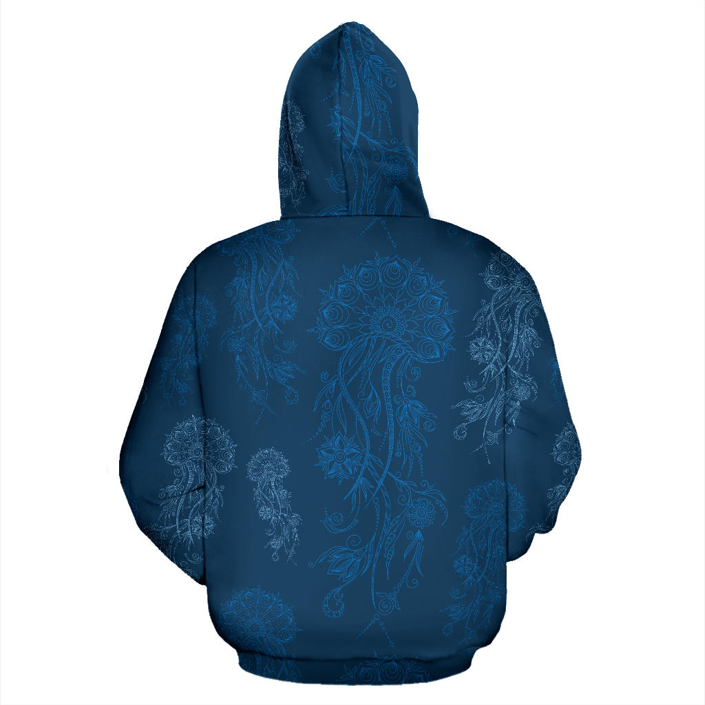Jellyfish Pattern Print Design 01 Pullover Hoodie