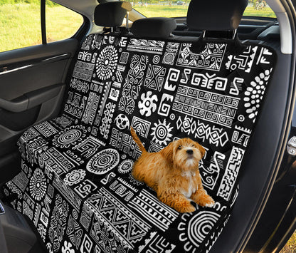 Polynesian Pattern Print Design A02 Rear Dog Car Seat Cover Hammock