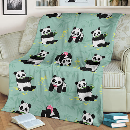 Panda Pattern Print Design A05 Premium Blanket