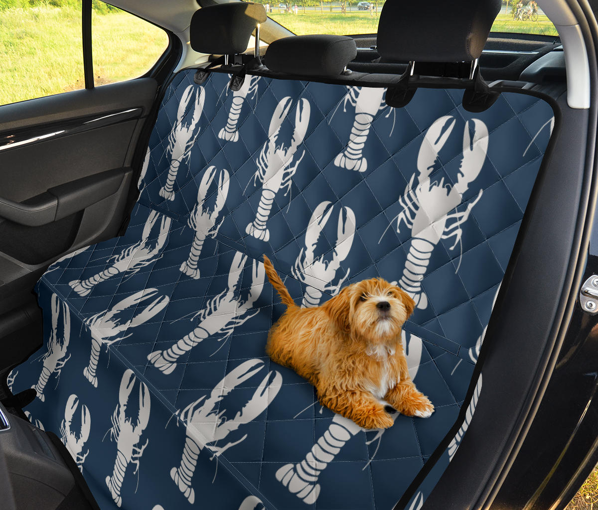 Lobster Pattern Print Design 02 Rear Dog Car Seat Cover Hammock